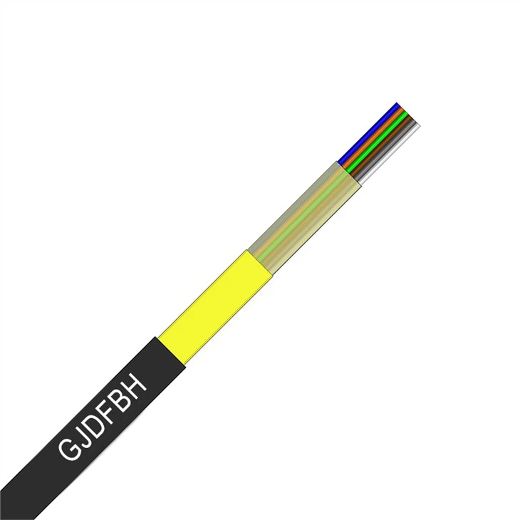 4-144 Nuclis LSZH Cable de fibra òptica plana interior ignífuga GJDFBH